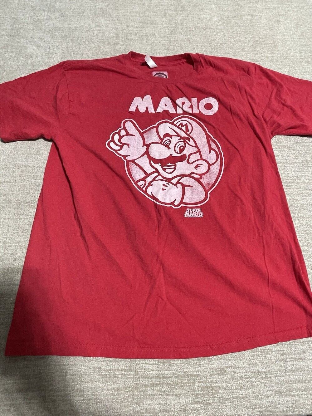 Nintendo Mario Shirt Men’s XL Red Short Sleeve Graphic Print